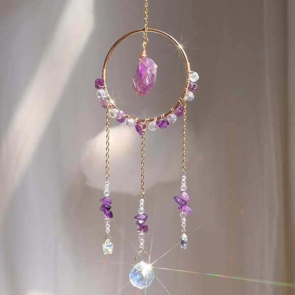 Hand Crafted Other - 🆕New Amethyst Crystal Sun-catcher Healing & Home Decor